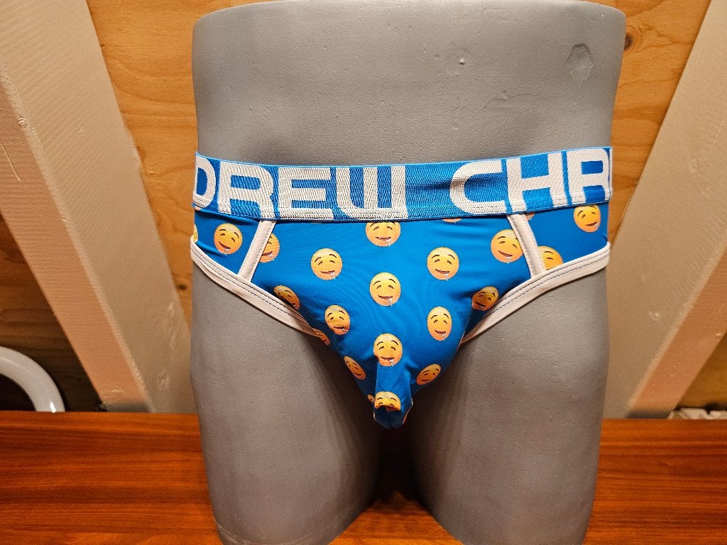 Andrew Christian Thristy Emoij Into You jock string L, Kleding | Heren, Ondergoed, Ophalen of Verzenden, Blauw, Slip