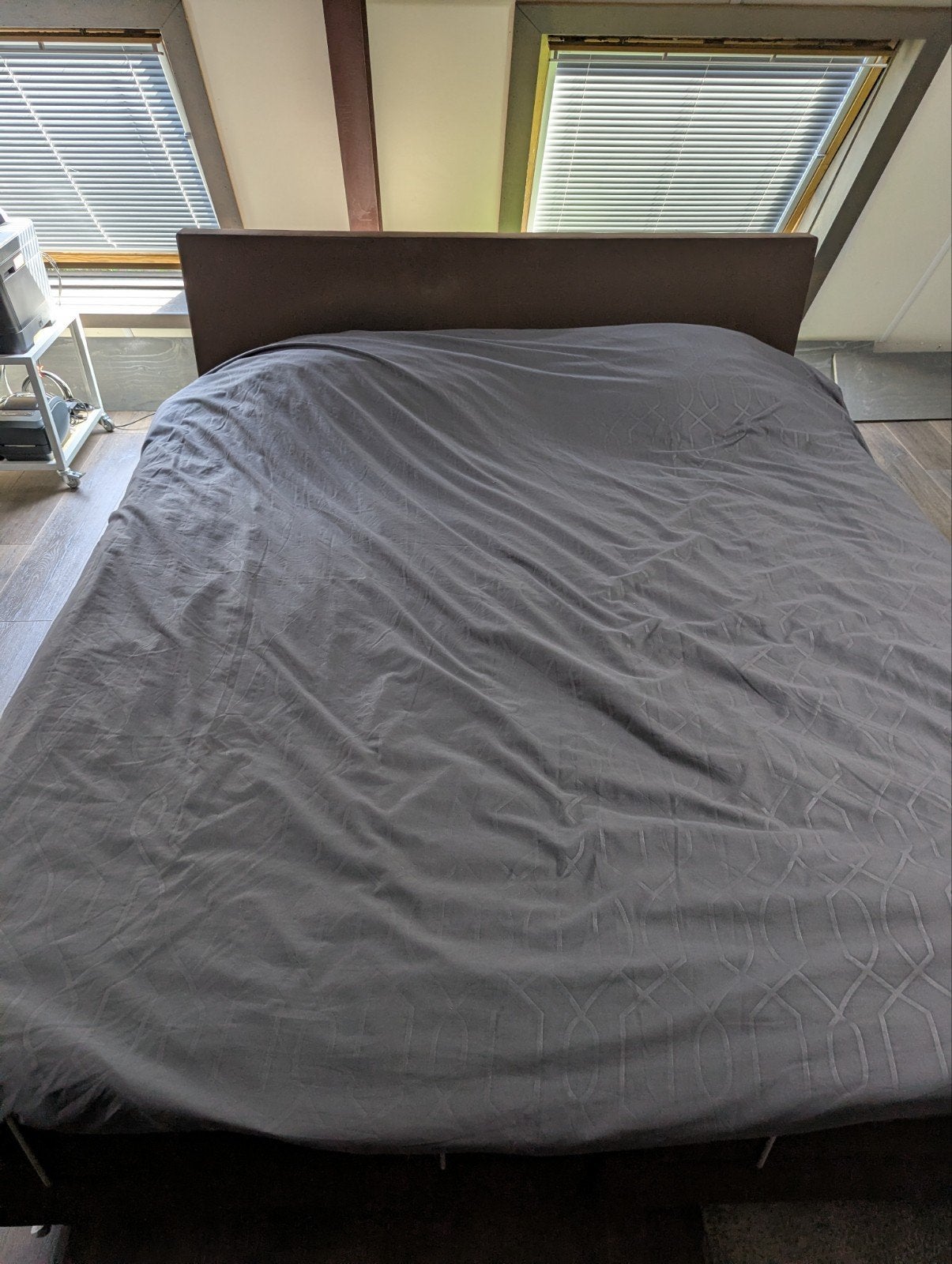 Tweepersoons Boxspring met Elektrisch Verstelbare Bodem, Ophalen, Verstelbaar, Bruin, 210 cm