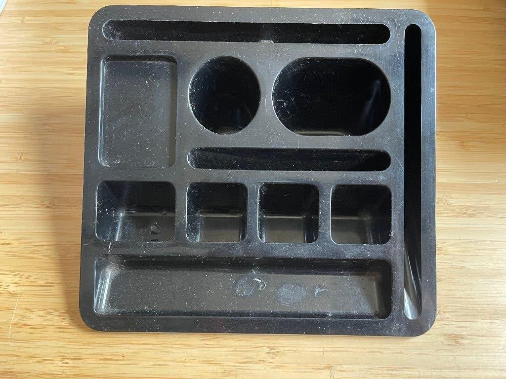 Vintage Space Age zwart Plastic Desk Organizer, Ophalen of Verzenden, Gebruikt