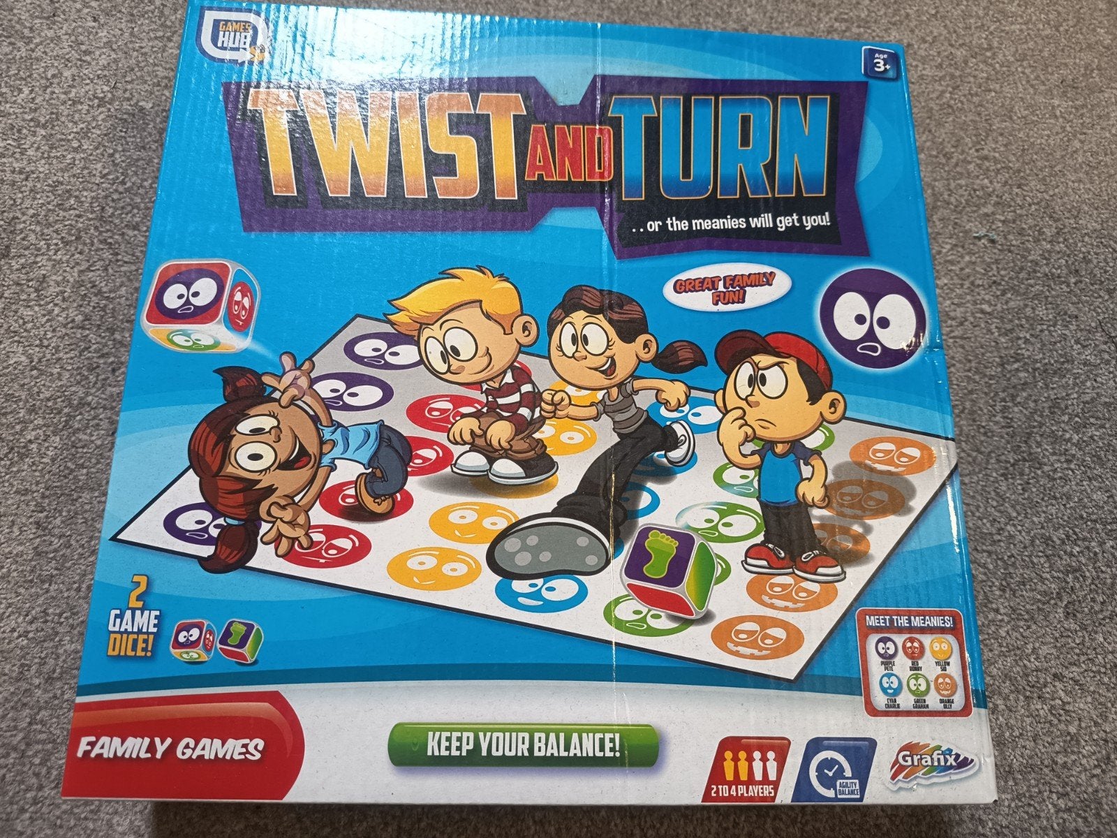 Twist and Turn Familiespel - Houd je balans!, Drie of vier spelers, Ophalen of Verzenden, Gebruikt, Games Hub