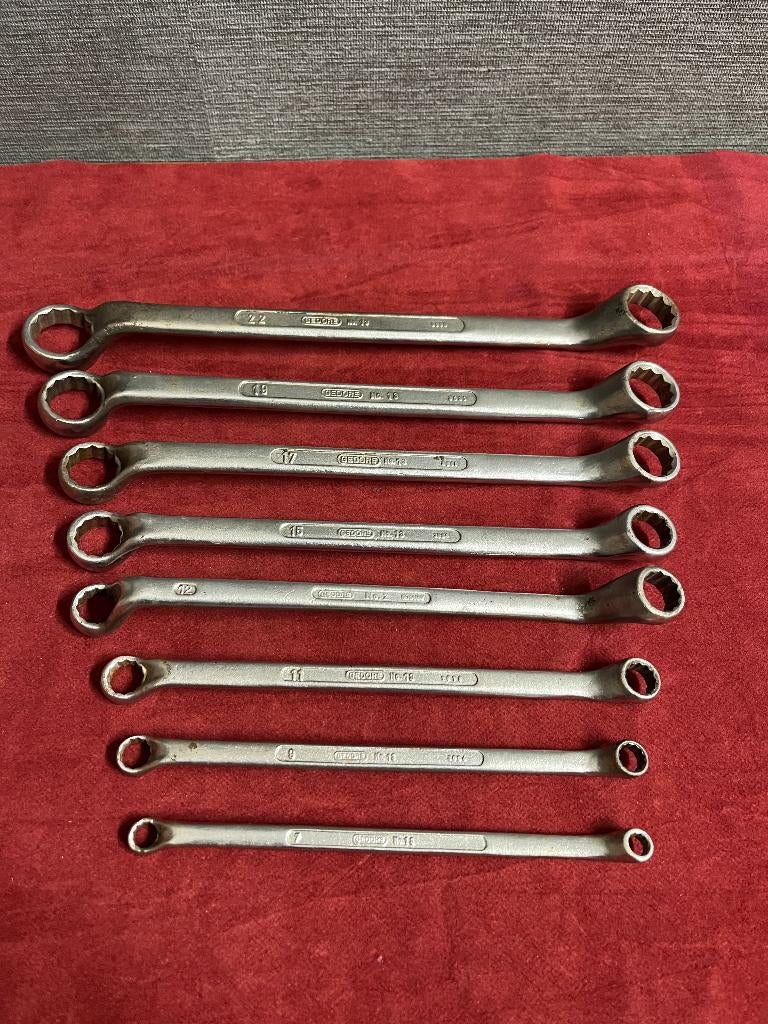 Gedore ring - ring sleutel set . 8 delig ., Ophalen of Verzenden, Gebruikt