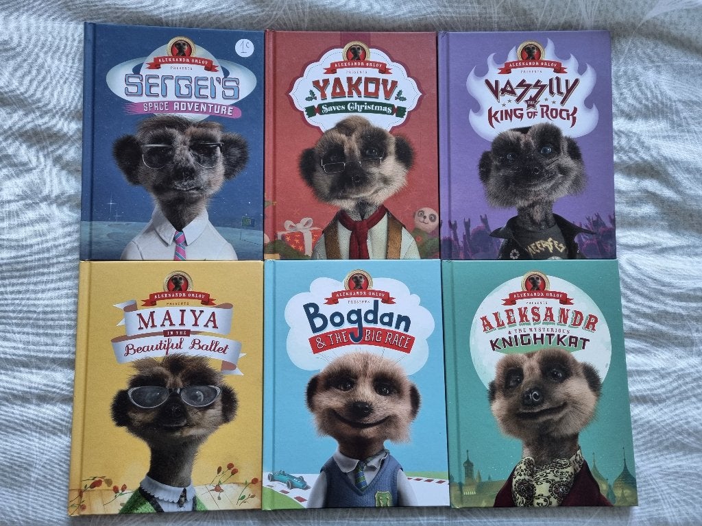 6x hardback kinderboeken "Meerkat Tales" van Aleksandr Orlov, Ophalen of Verzenden, Zo goed als nieuw, Aleksandr Orlov, Fictie algemeen