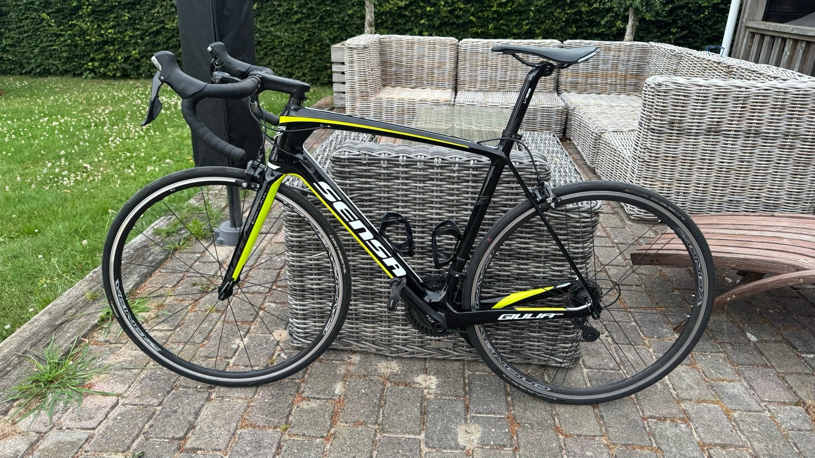 Sensa Giulia G2 Carbon racefiets - Maat 55 - Shimano 105, 28 inch, Carbon, Velgrem, Zo goed als nieuw
