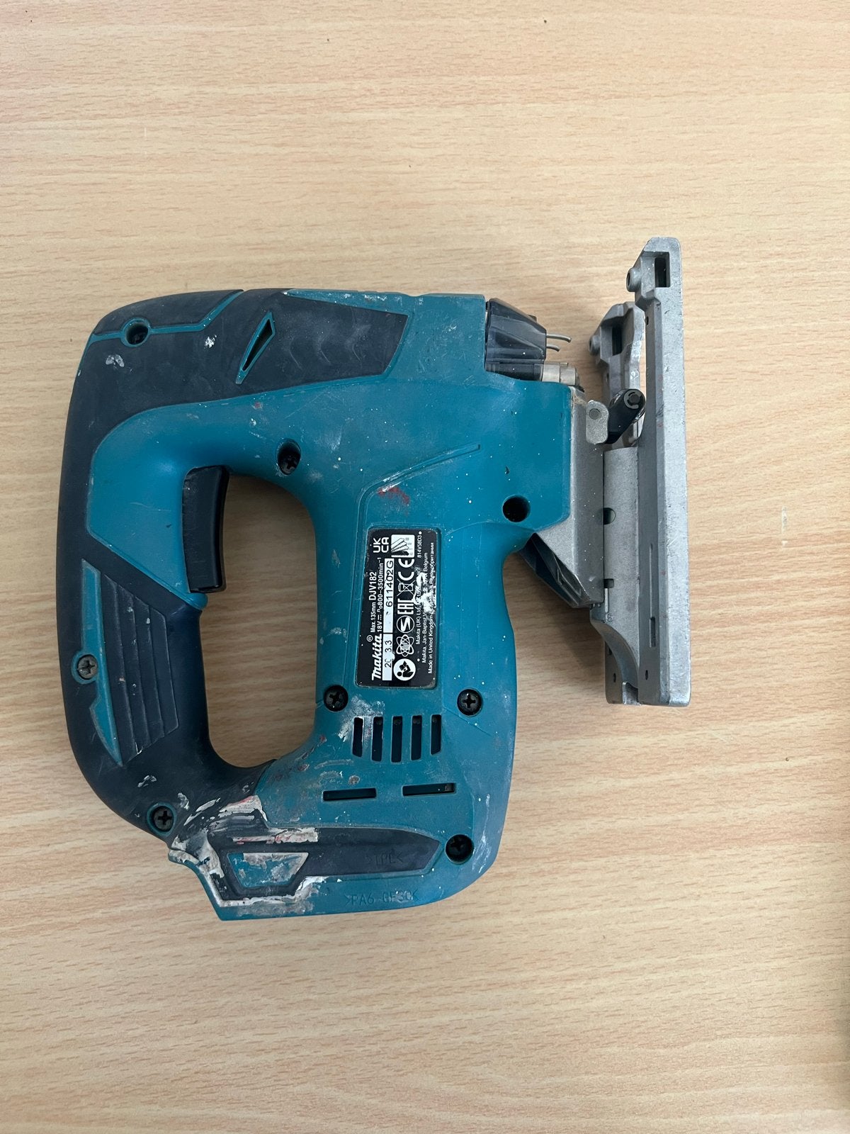 Makita DJV182 Decoupeerzaag (exclusief accu/oplader), Ophalen of Verzenden, Gebruikt, Decoupeerzaag