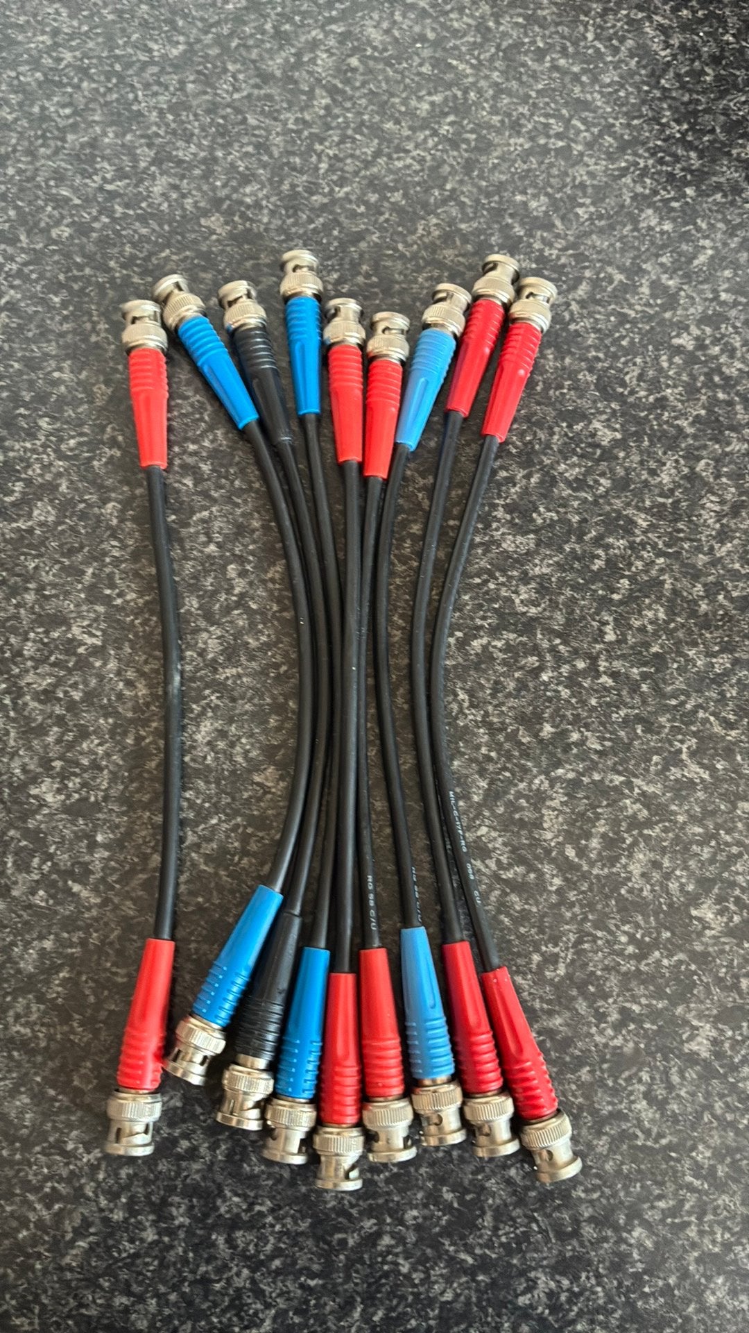 9 x tussenkabel bnc 25 cm, Ophalen of Verzenden, Zo goed als nieuw