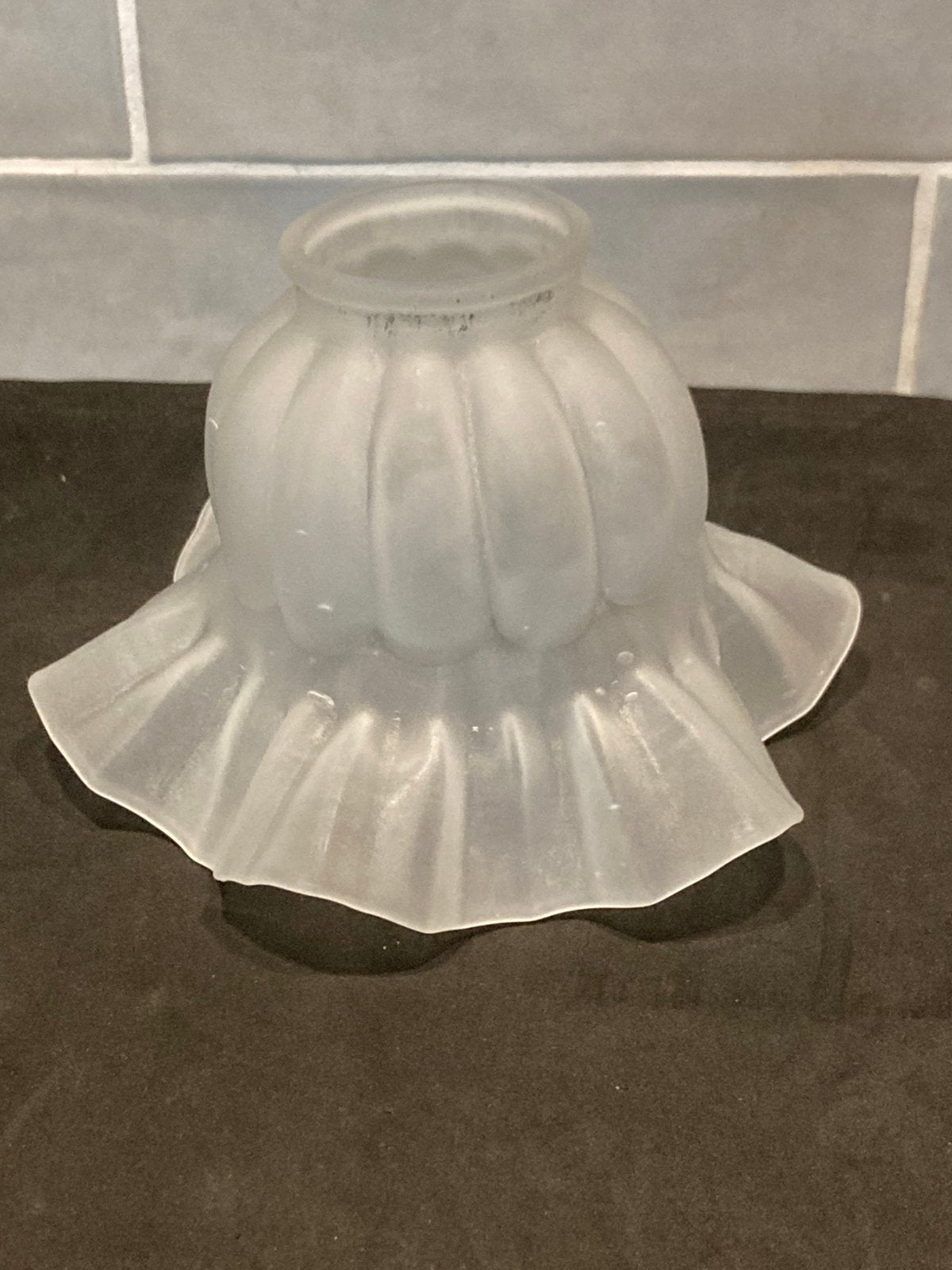 Glazen lampenkapje rokmodel (070825), Ophalen of Verzenden, Gebruikt, Glas