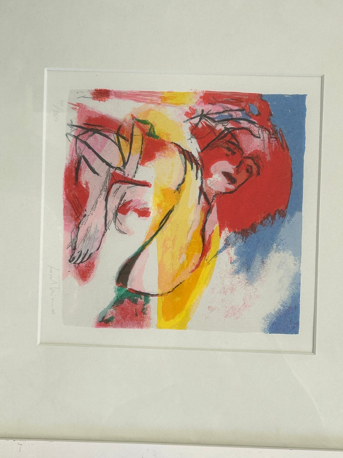 Serie van drie abstracte zeefdrukken, genummerd en gesigneer, Antiek en Kunst, Kunst | Litho's en Zeefdrukken, Gelimiteerde oplage
