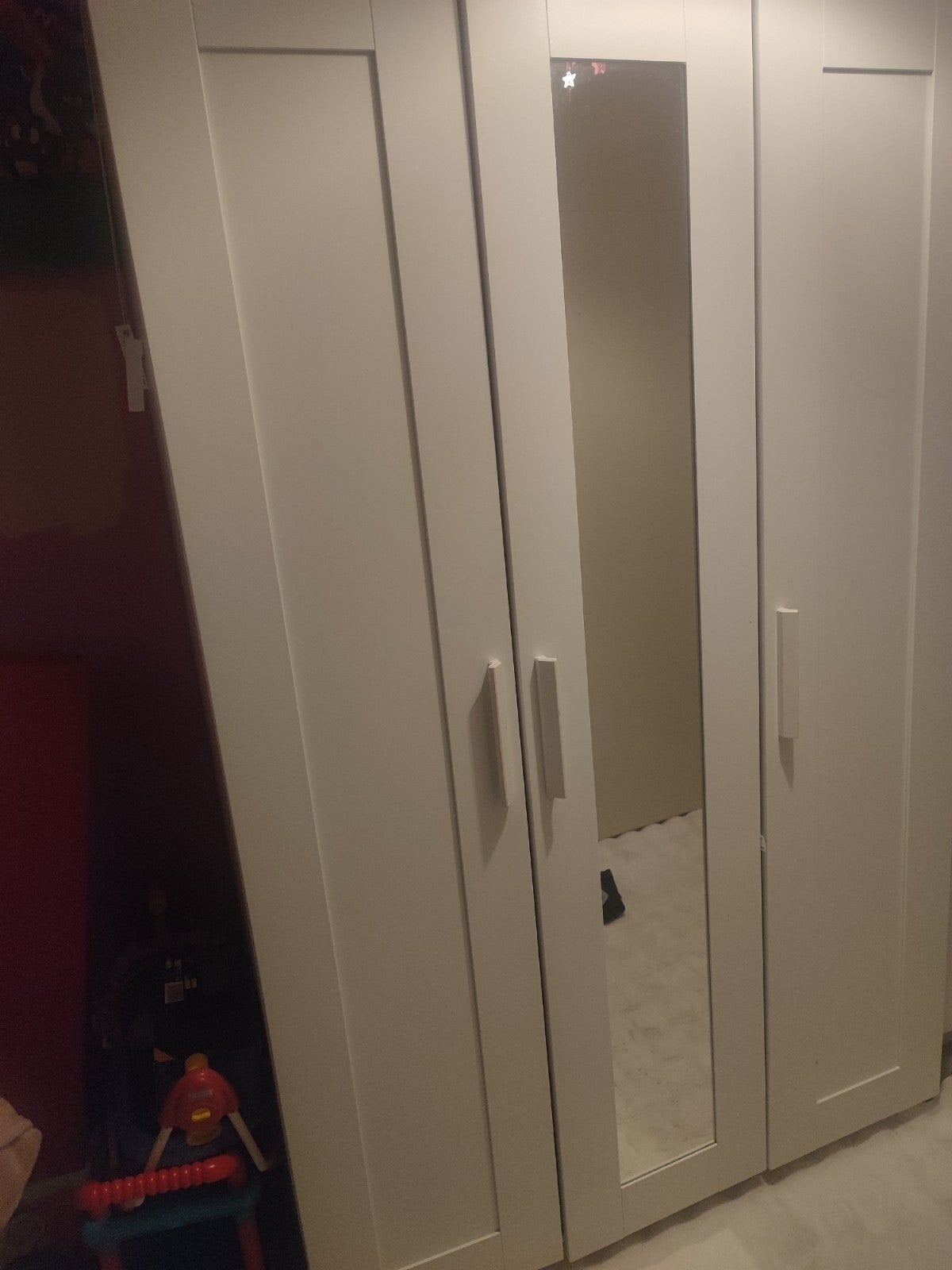 IKEA Brimnes kledingkast met spiegeldeur, Ophalen, Gebruikt, 100 tot 150 cm, Met deur(en)
