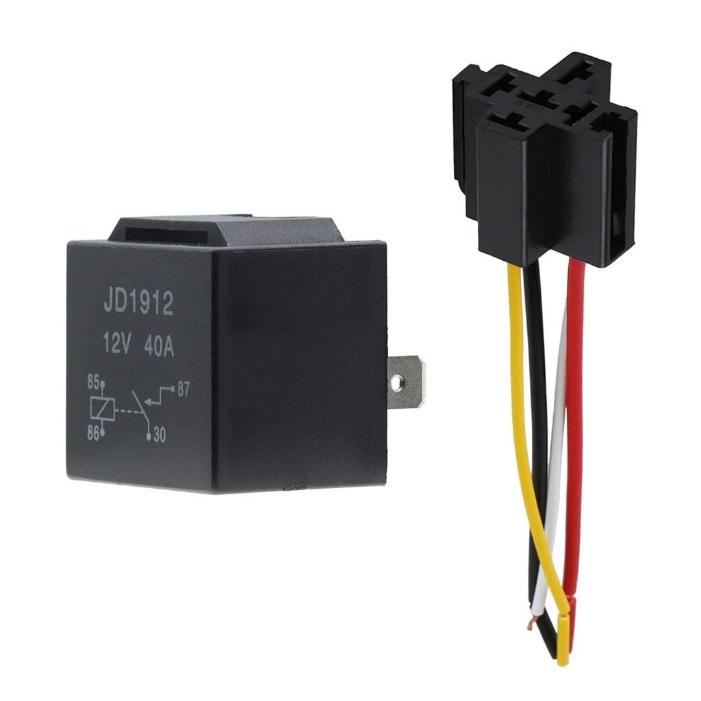 12V Relais 40 Amp. met Socket, 4 Pin., Ophalen of Verzenden, Nieuw, Overige automerken