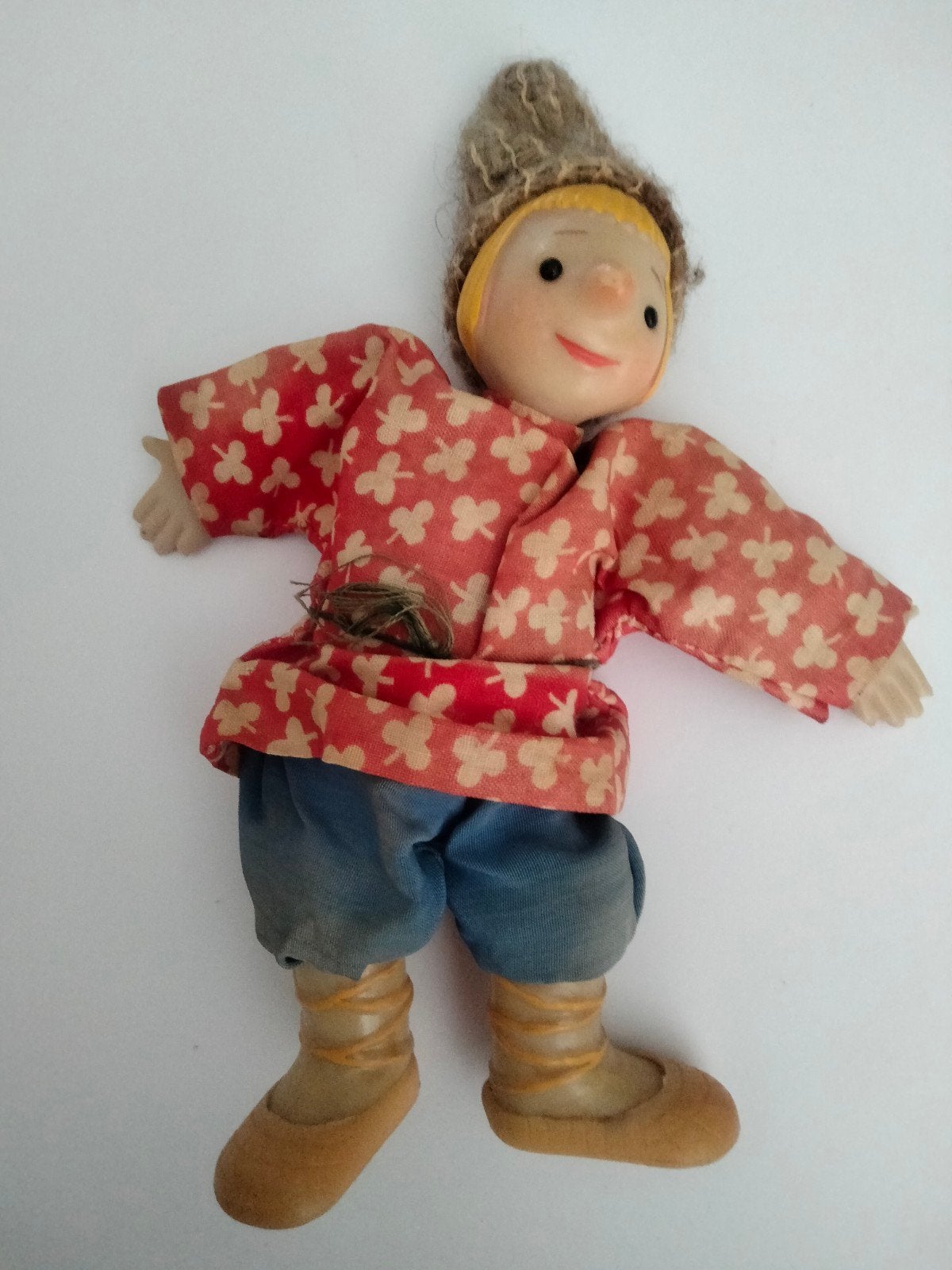 VintageRussisch Emilia (Emelya)popje 17 cm, uit ca 1950., Ophalen of Verzenden, Gebruikt, Pop