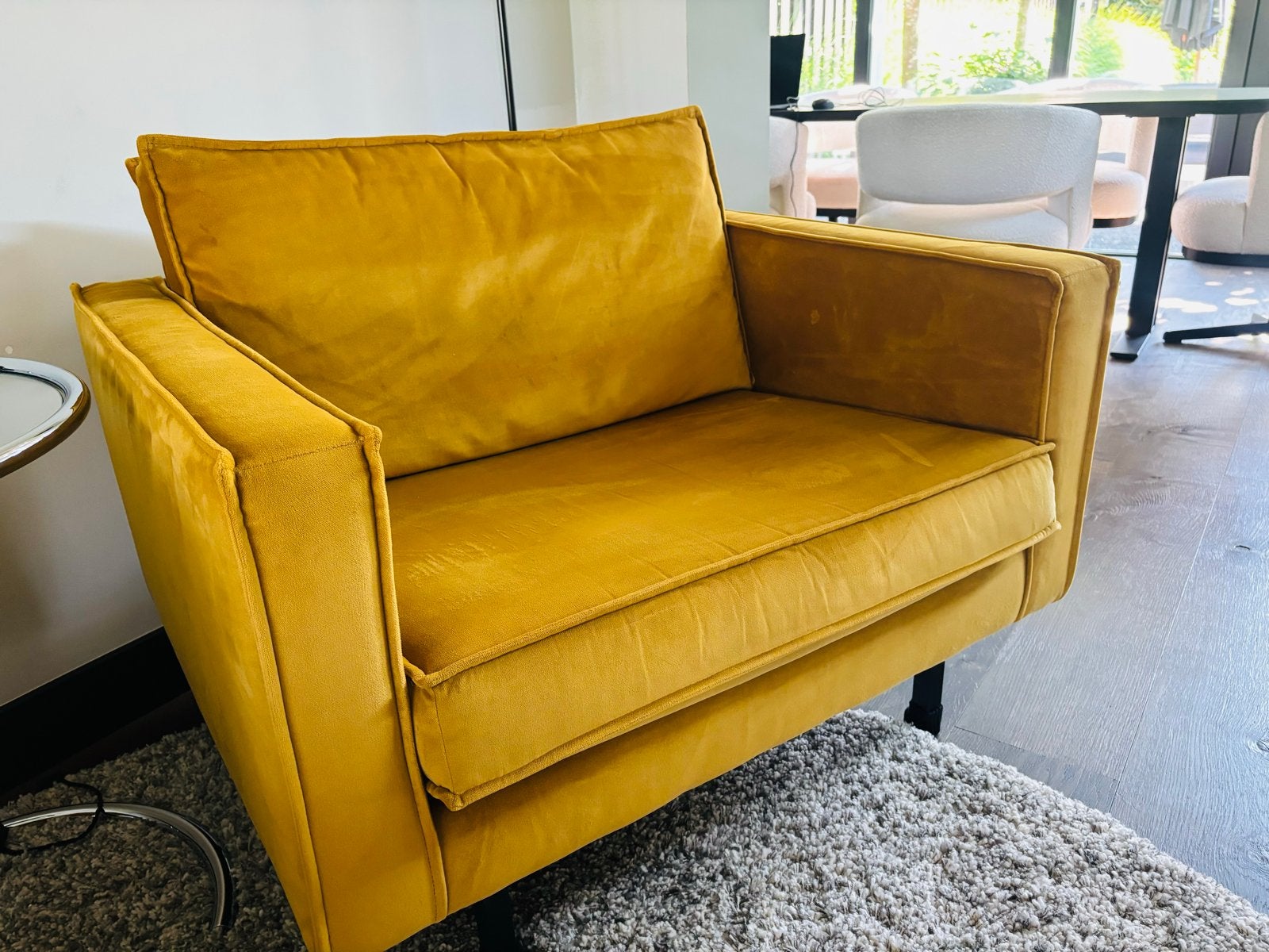 Sissy-Boy Amsterdam Velvet Loveseat Juke Oker, Ophalen, 75 tot 100 cm, Zo goed als nieuw, 100 tot 125 cm