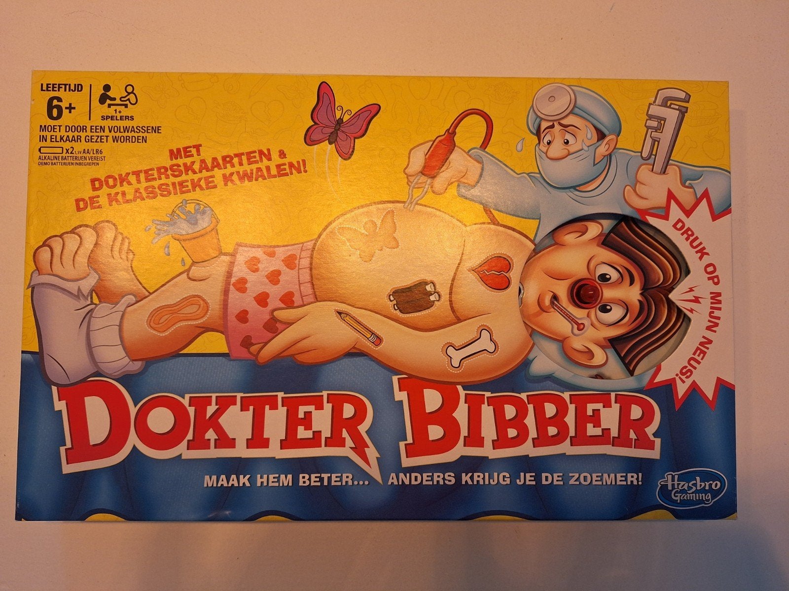 Dokter Bibber spel -  zo goed als nieuw, Ophalen, Zo goed als nieuw, Hasbro