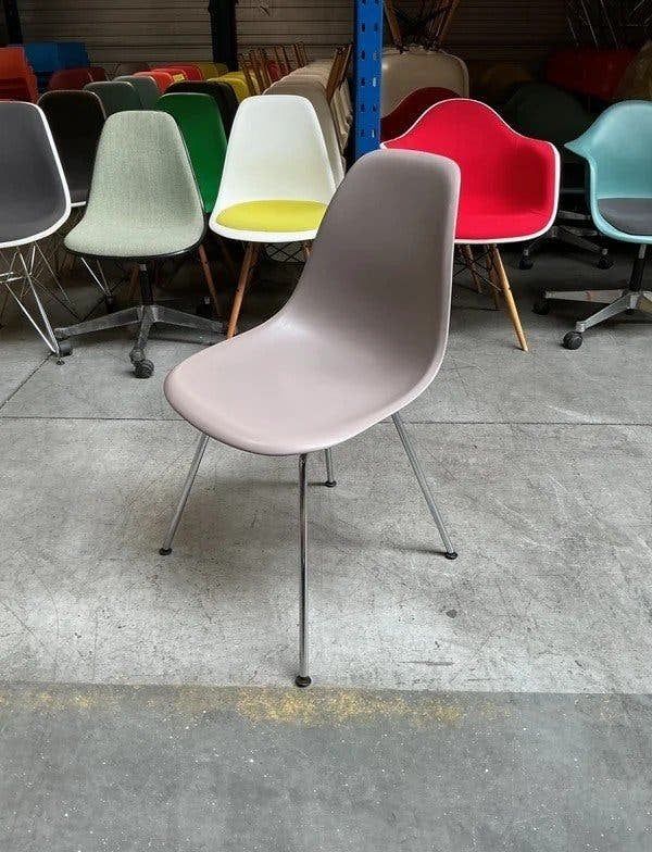 Vitra DSX Design Stoelen | Taupe | Chroom | Eetkamerstoelen, Twee, Overige kleuren, -, -