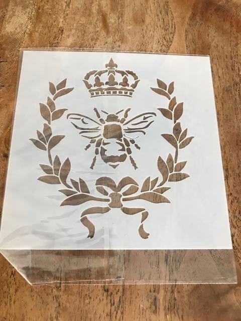 Bij kroon strik stencil van plastic sjabloon, Verburgt Vintage, Overige typen, Nieuw, Ophalen of Verzenden