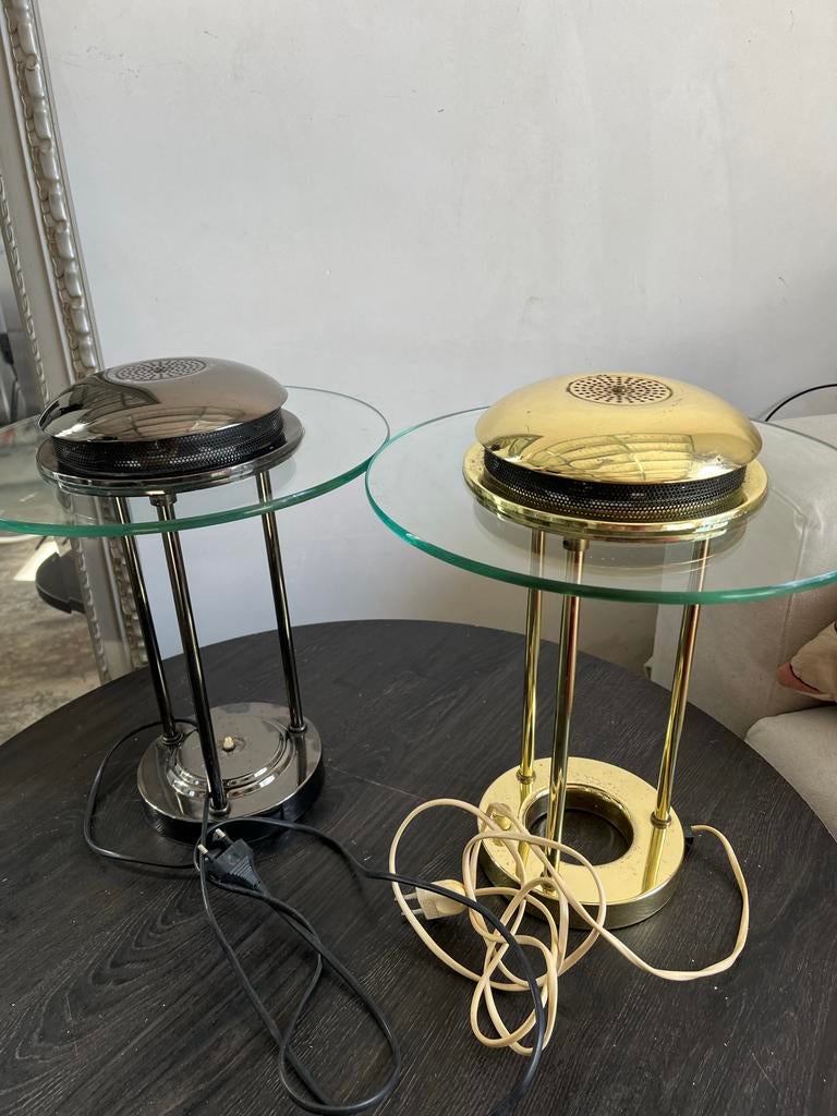 2 SMC Saturnus lampen - Vintage design, Ophalen, Gebruikt, Glas, Minder dan 50 cm