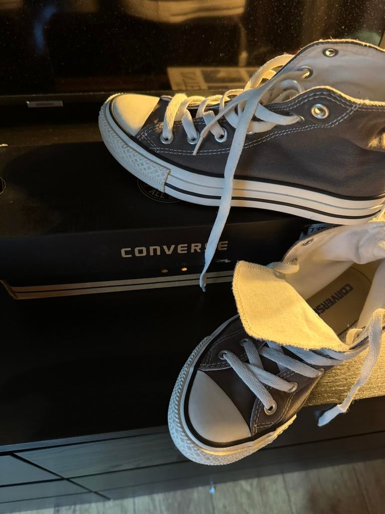 Converse All Star hoge gymp grijs, Ophalen, Zo goed als nieuw, Grijs, Sneakers of Gympen
