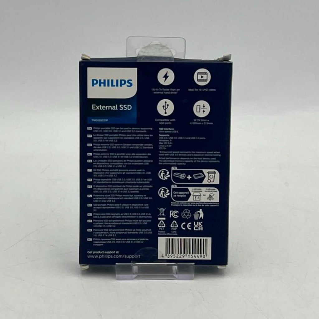 Philips Portable SSD 1Tb Externe Opslag - Nieuw open doos, Philips, Nieuw, Support@philips.com, Philips Center
Amstelplein 2
1096 BC Amsterdam
Netherlands