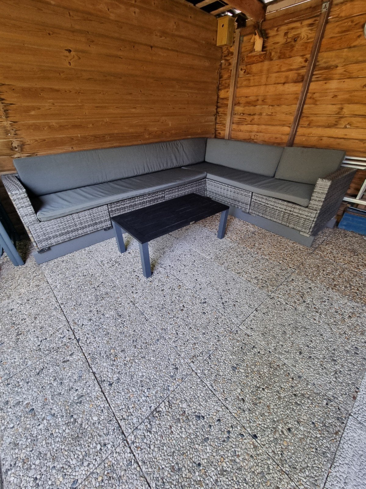 Hoek Loungeset met Salontafel, Ophalen, Bank