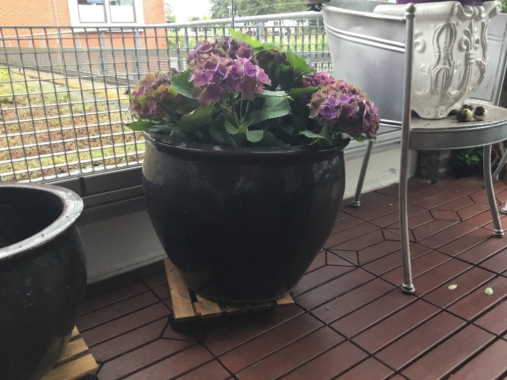 Aardewerken pot, Tuin en Terras, Bloempotten, Ophalen, 40 cm of meer, Rond, Zo goed als nieuw
