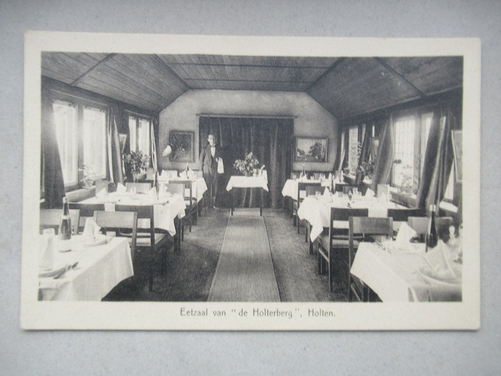 Holten - Interieur peroneel Eetzaal Holterberg, Ophalen of Verzenden, Voor 1920, Ongelopen, Overijssel