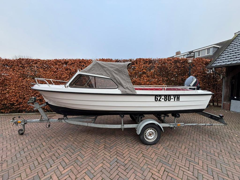 Rana 17 complete Vis/tourboot | Evinrude 50 pk | Hydroliek |, Watersport en Boten, Motorboten en Motorjachten, Gebruikt, Benzine