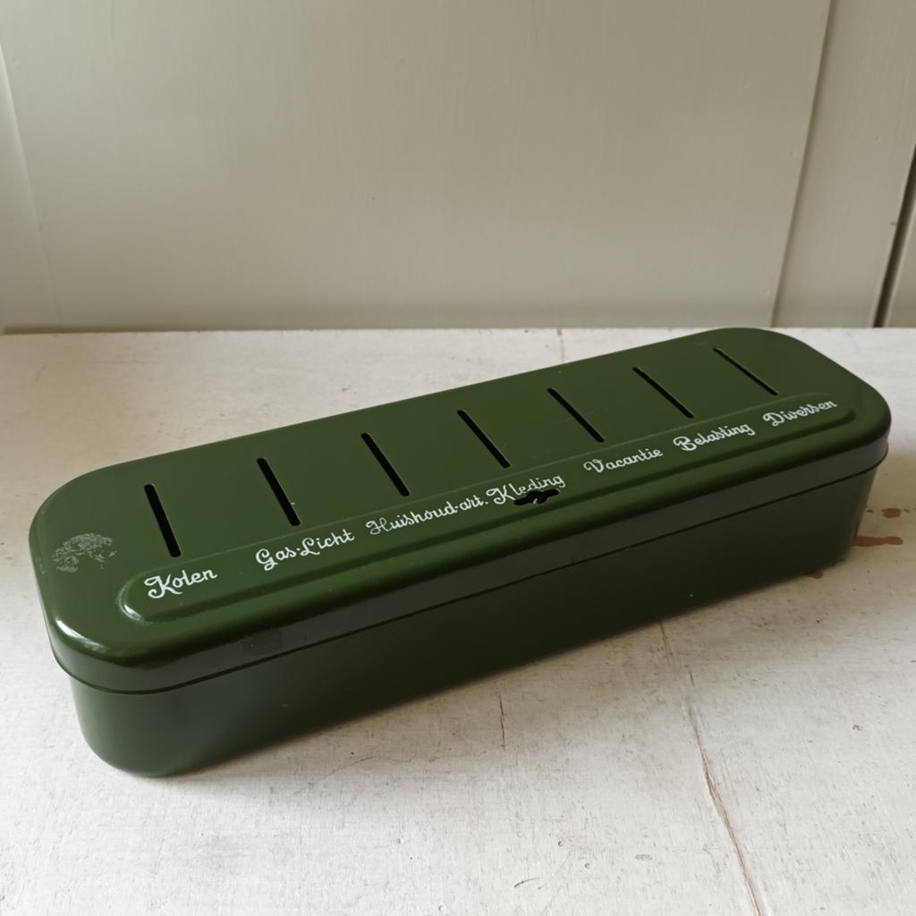 Vintage Brabantia spaar/geldkistje met sleutel, Antiek en Kunst, Ophalen of Verzenden