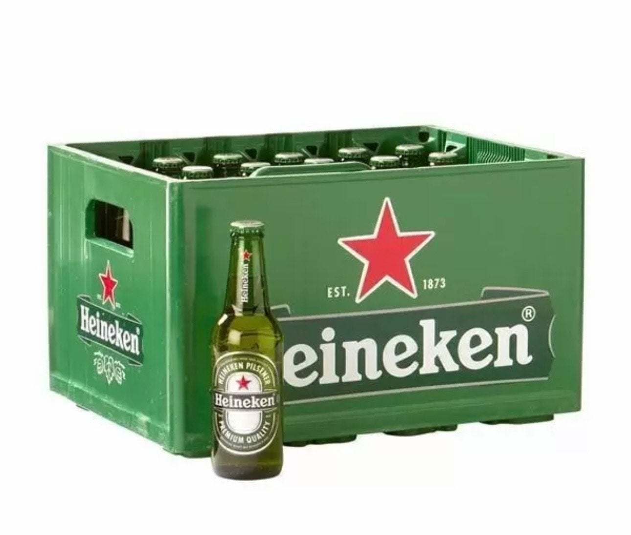 Heineken bierflesjes in krat - Nieuw, Ophalen, Nieuw, Flesje(s), Heineken