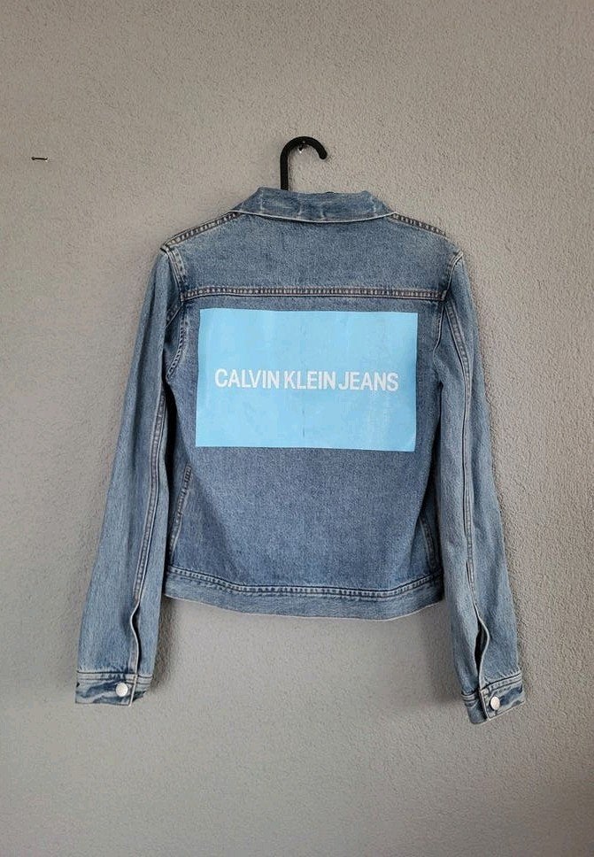 Calvin Klein Jeans spijkerjas maat S, Gedragen, Verzenden, Blauw, Calvin Klein Jeans