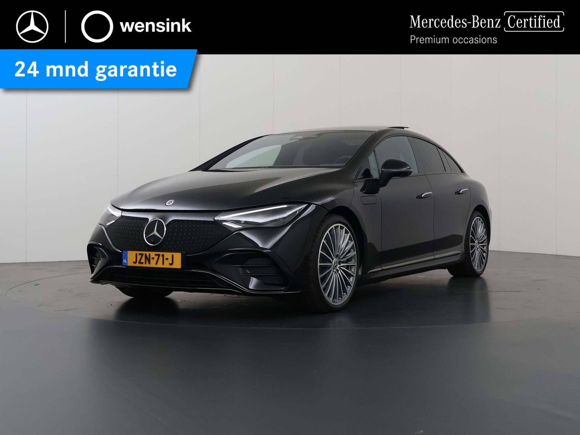 Mercedes-Benz EQE 300 Business Solution AMG 90 kWh | Panoram, Auto's, Achterwielaandrijving, 89 kWh, Zwart, EQE
