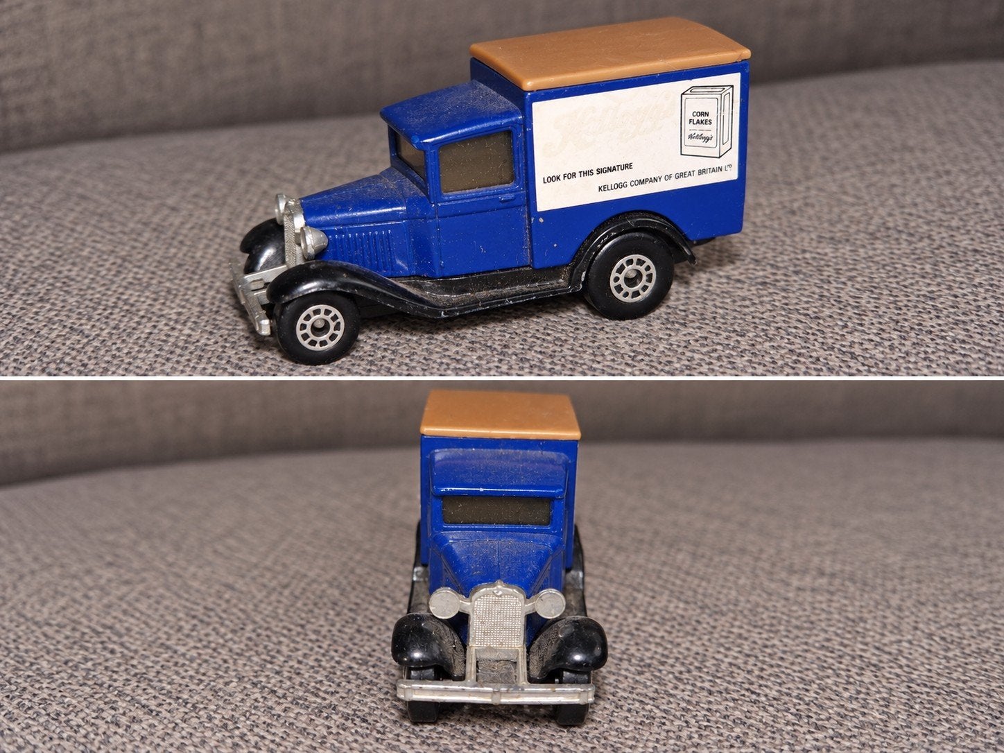 Klein vintage Kellogg’s Corn Flakes vrachtwagen modelletje, Ophalen of Verzenden, Gebruikt, Bus of Vrachtwagen, Overige merken