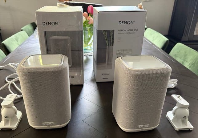 Denon Home 150  wit(2 stuks)- Zo goed als nieuw met garantie, Overige merken, Slimme speaker, WiFi, Ophalen of Verzenden
