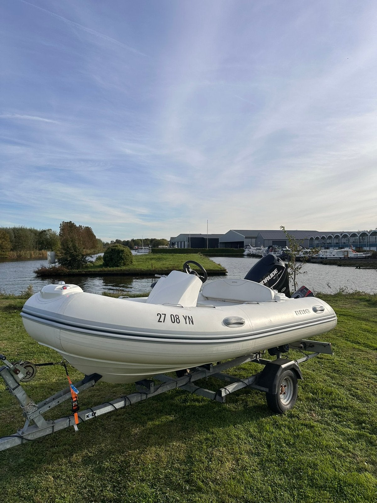 Brig Eagle 340 RIB  30pk Evinrude & Kalf Trailer, Watersport en Boten, Rubberboten, Peddels, Brig, Zo goed als nieuw, 3 m