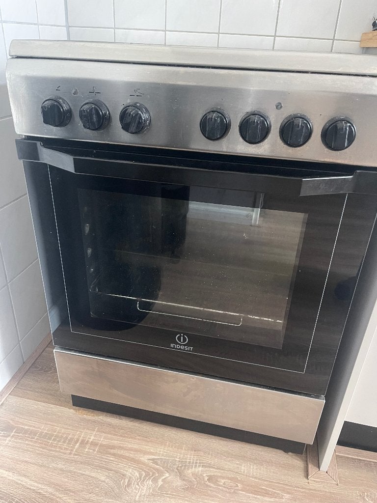 elektrische fornuis rvs, Witgoed en Apparatuur, Ophalen, Gebruikt, Grill, 4 kookzones