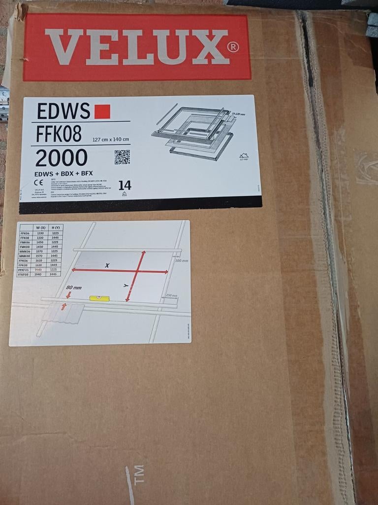 Velux gootstukken EDWS FFK08 voor pannendak (127x140 cm), Ophalen