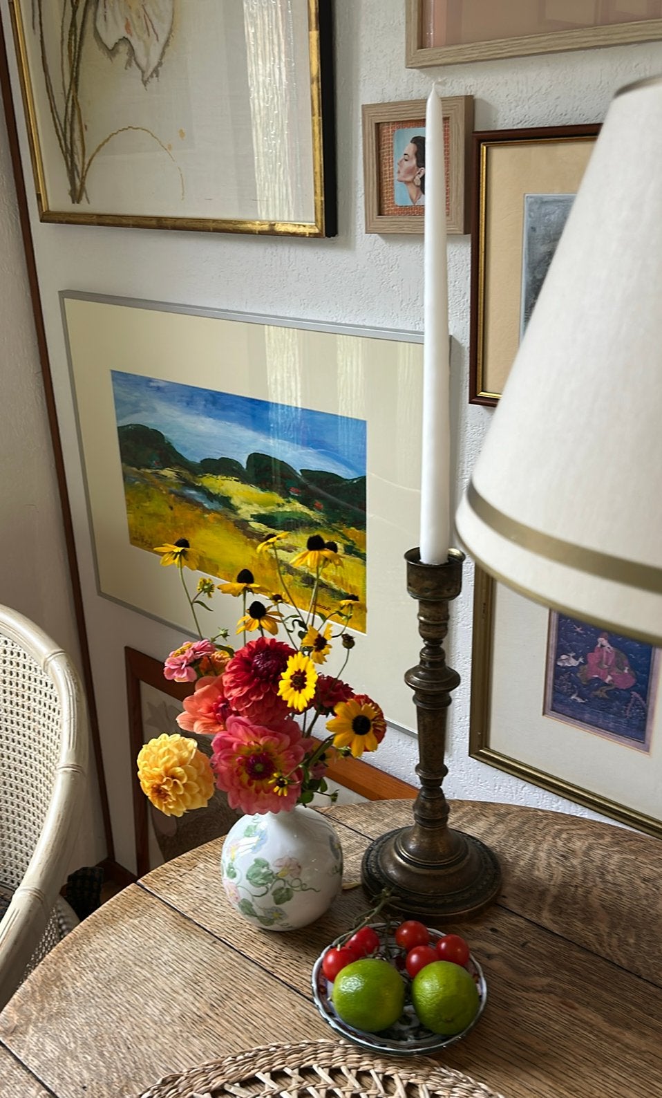 Bellevault” prachtig landschap van Adri Frijlink ,80, Acrylverf, Achter glas, Metaal, Landschap
