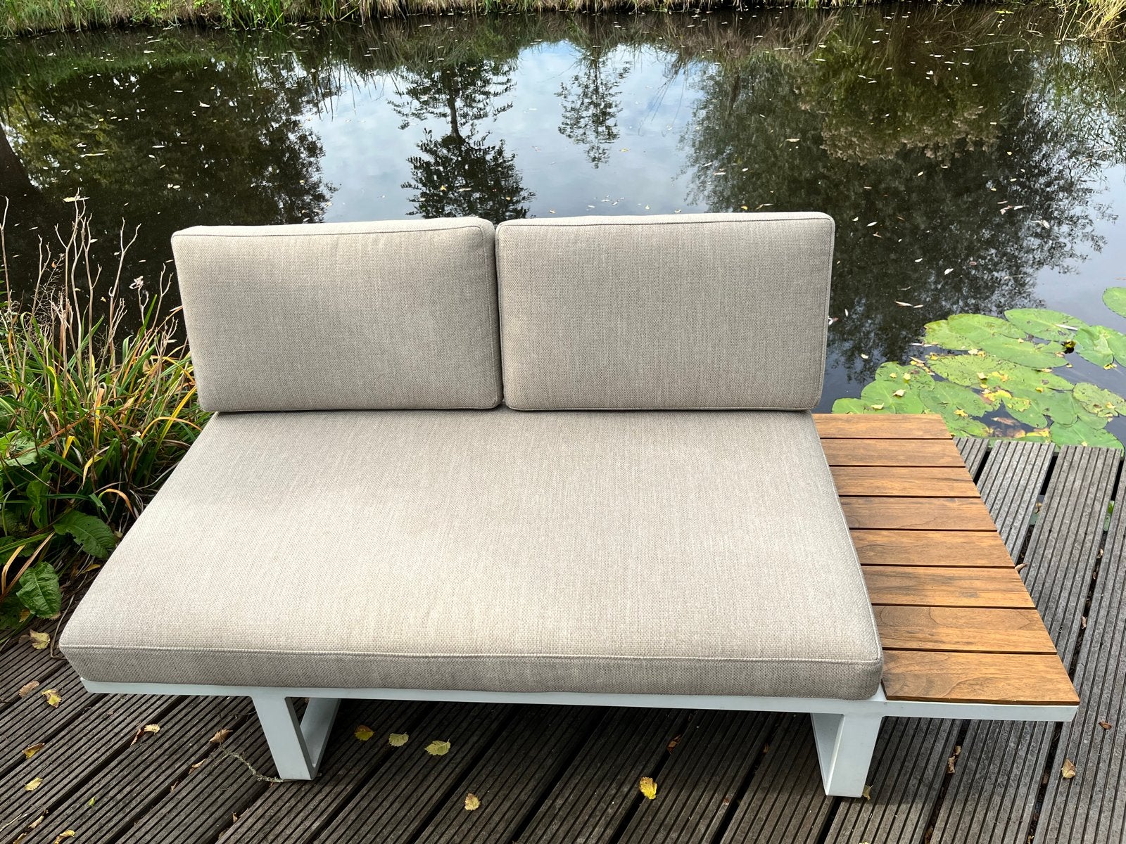 loungebank, Tuin en Terras, Aluminium, Zo goed als nieuw, Loungeset, Bank