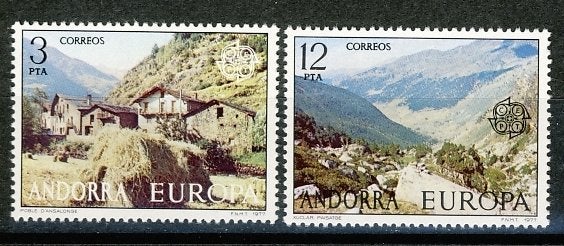 CEPT Andorra Spaans 107/08 1977 postfris, Ophalen of Verzenden, Postfris, Overige thema's