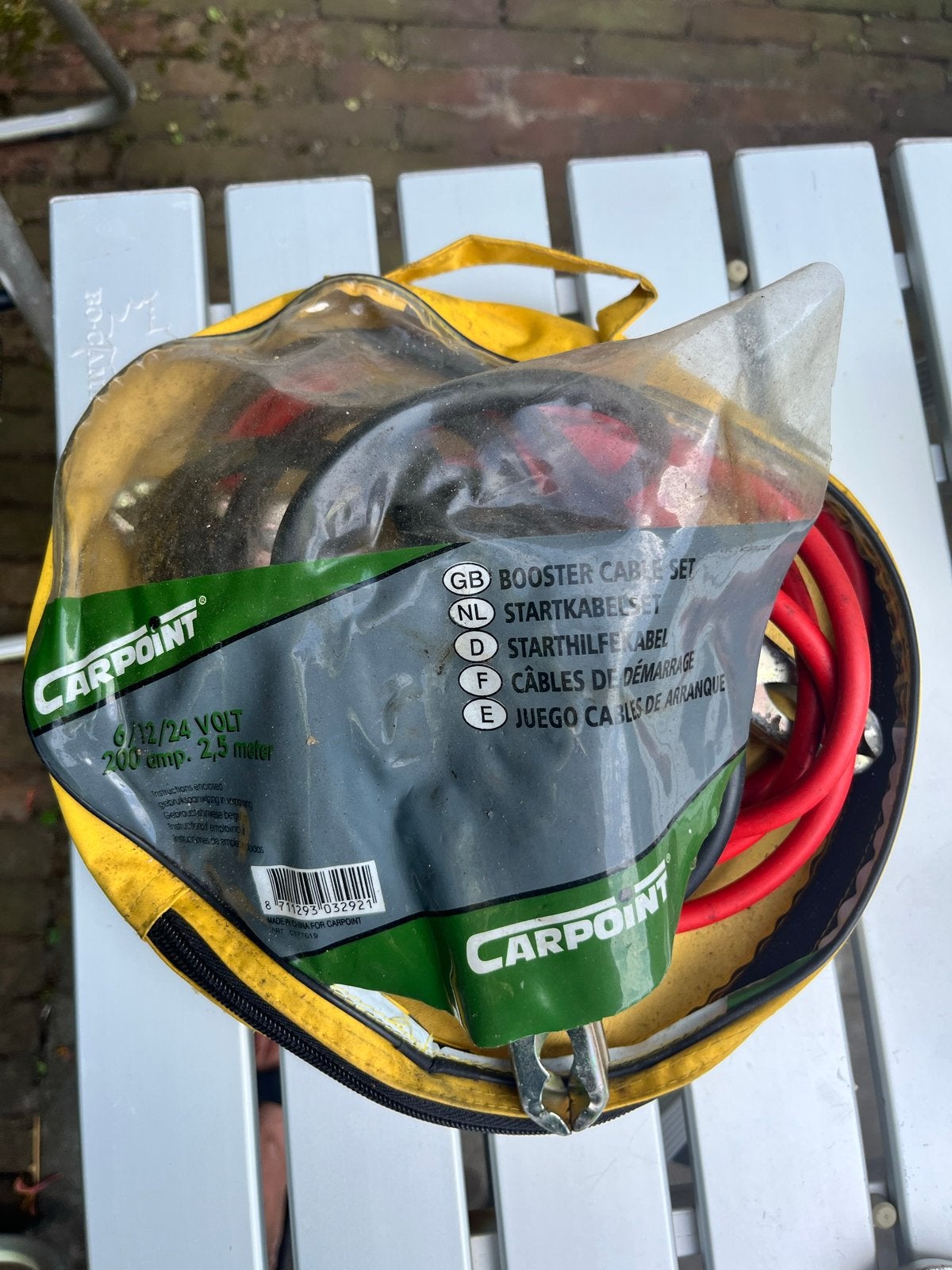 Carpoint Startkabels 6/12/24 Volt, 200 Amp, 2.5 meter, Auto diversen, Jumpstarters, Ophalen of Verzenden, Gebruikt