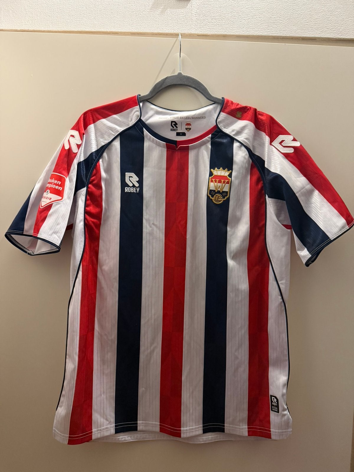 Match worn shirt willem ll, Kleding | Heren, Sportkleding, Ophalen of Verzenden, Zo goed als nieuw, Blauw, Voetbal