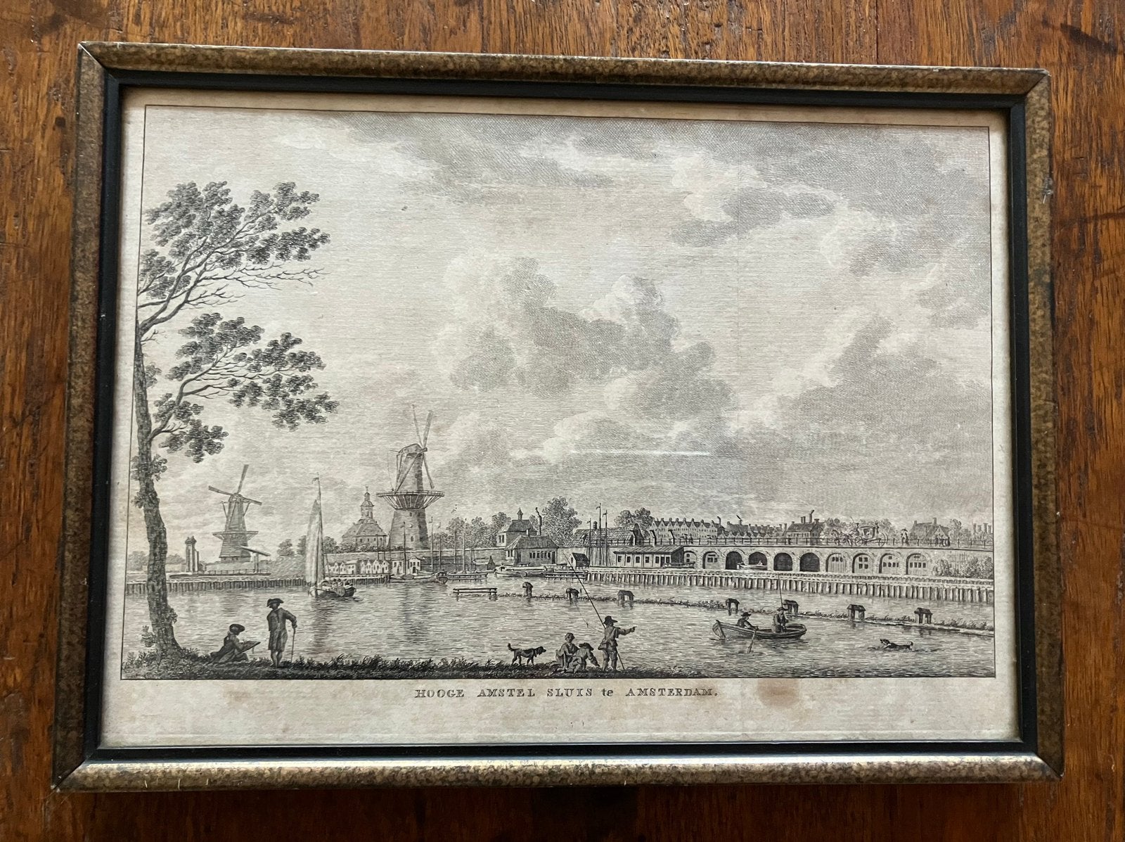 Ets van Amsterdam: “Hooge Amstel Sluys”, Antiek en Kunst, Ophalen of Verzenden
