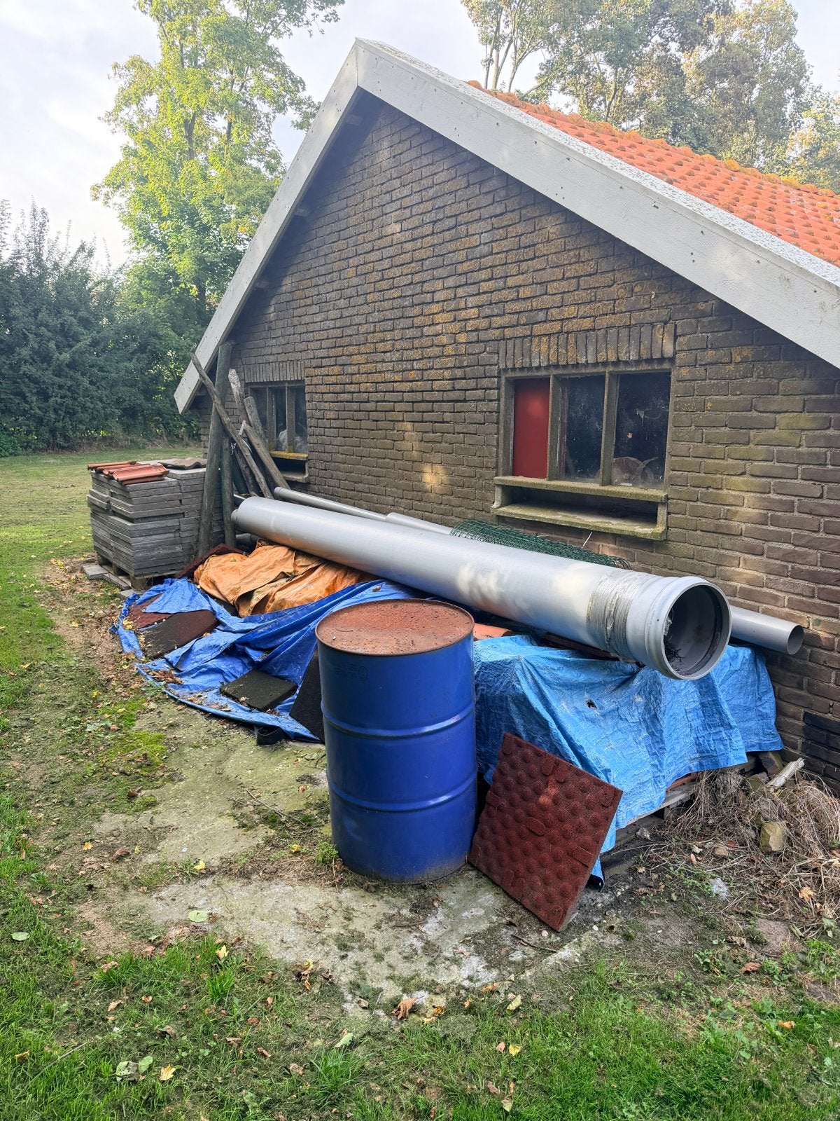 Diverse afvoerbuizen: 315mm (5m), 125mm, 80mm, Afvoer, Gebruikt, Pvc, 80 mm of meer