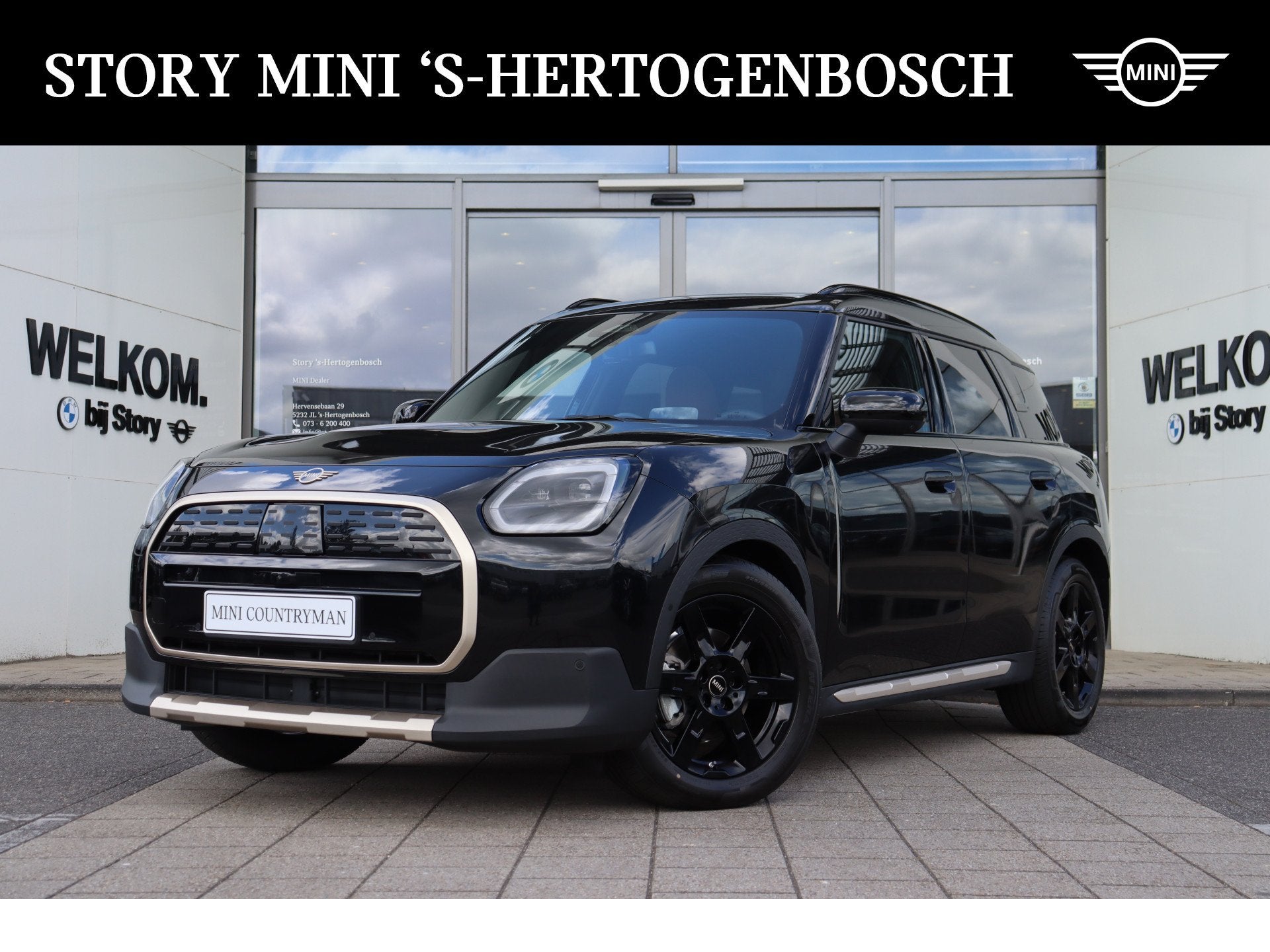 MINI Countryman E / Favoured / Pakket L / 18" Asteroid Spoke, Auto's, LED verlichting, Countryman, Zwart, Leder