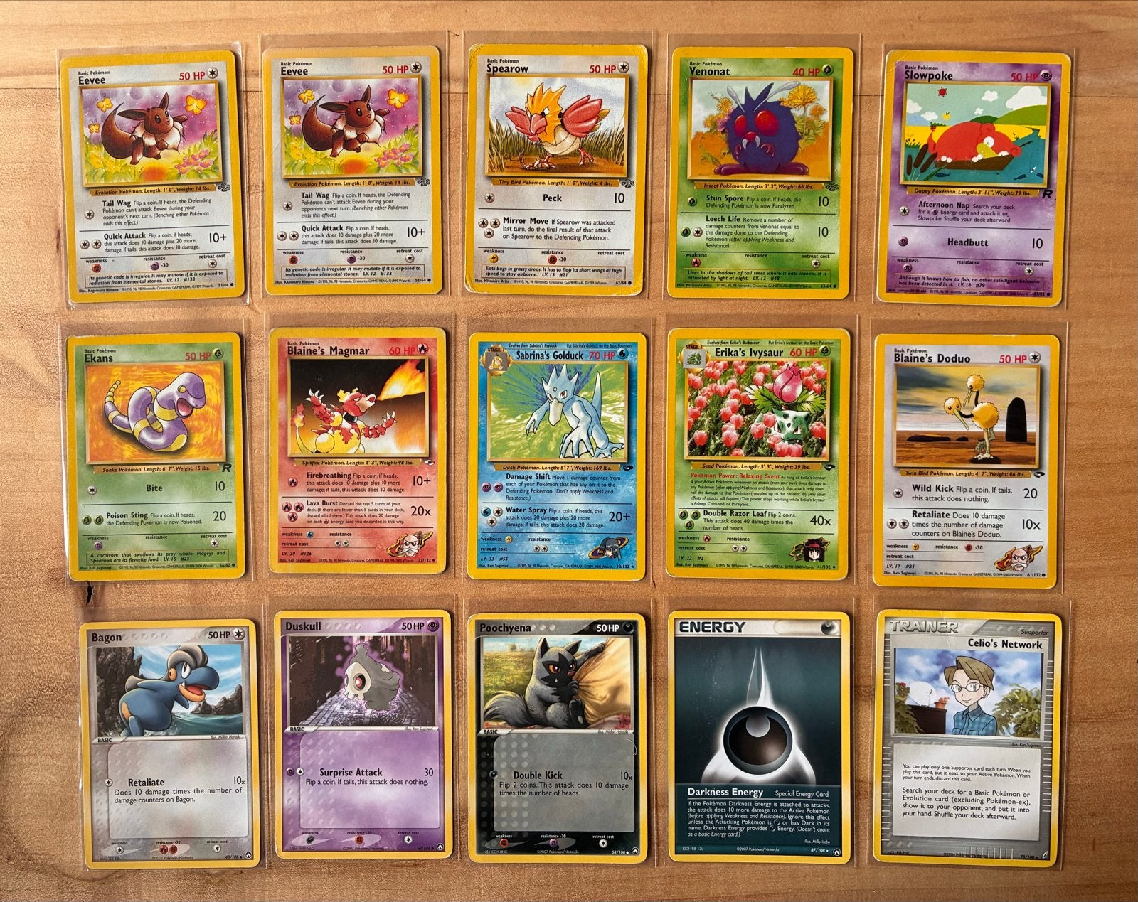 Pokémon vintage collectie, Ophalen of Verzenden, Gebruikt, Meerdere kaarten