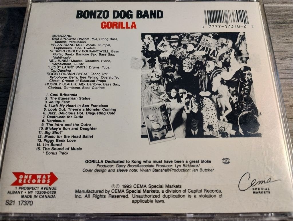 Bonzo Dog Doo-Dah Band - Gorilla [Canada 1993], Ophalen of Verzenden, Zo goed als nieuw, Poprock
