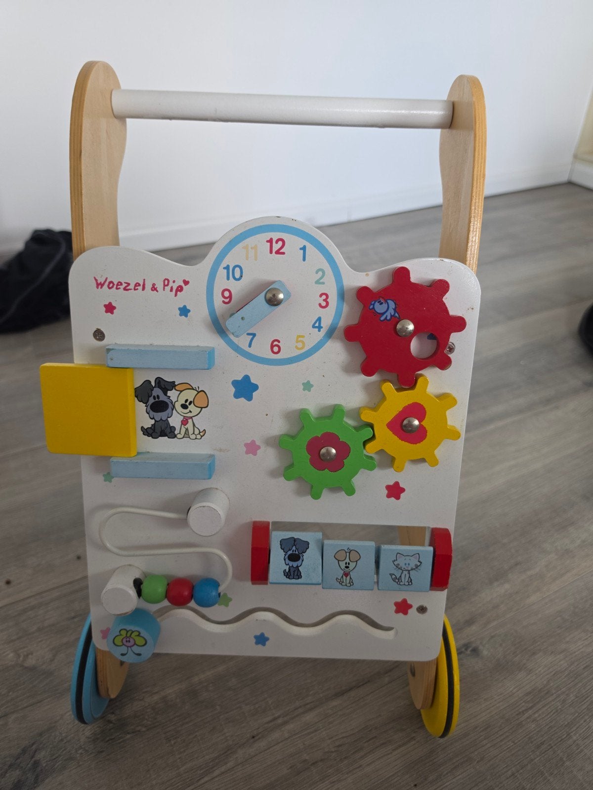 Woezel & Pip Houten Loopwagen met Activiteiten, Ophalen of Verzenden
