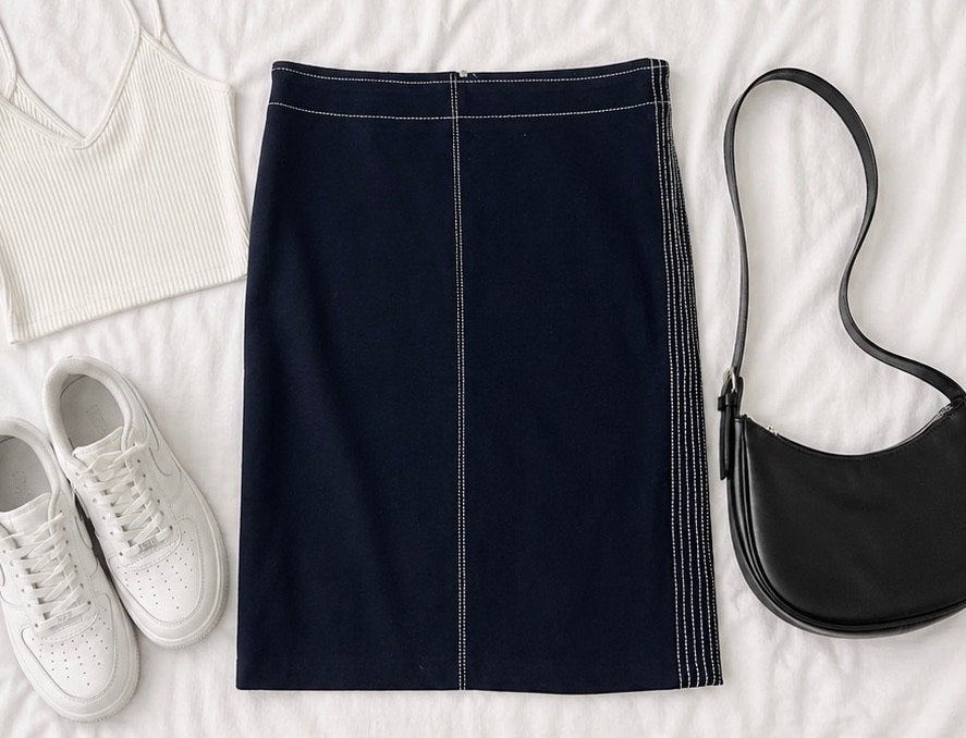 Expresso prachtig blauw rokje met wit stiksel, nieuw maat 34, Kleding | Dames, Rokken, Ophalen of Verzenden, Zo goed als nieuw