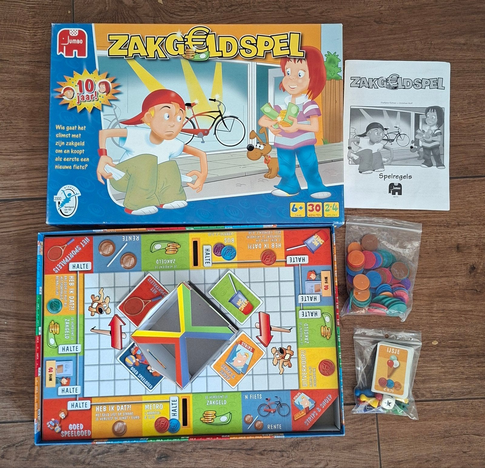 Zakgeldspel compleet, Hobby en Vrije tijd, Gezelschapsspellen | Bordspellen, Ophalen of Verzenden