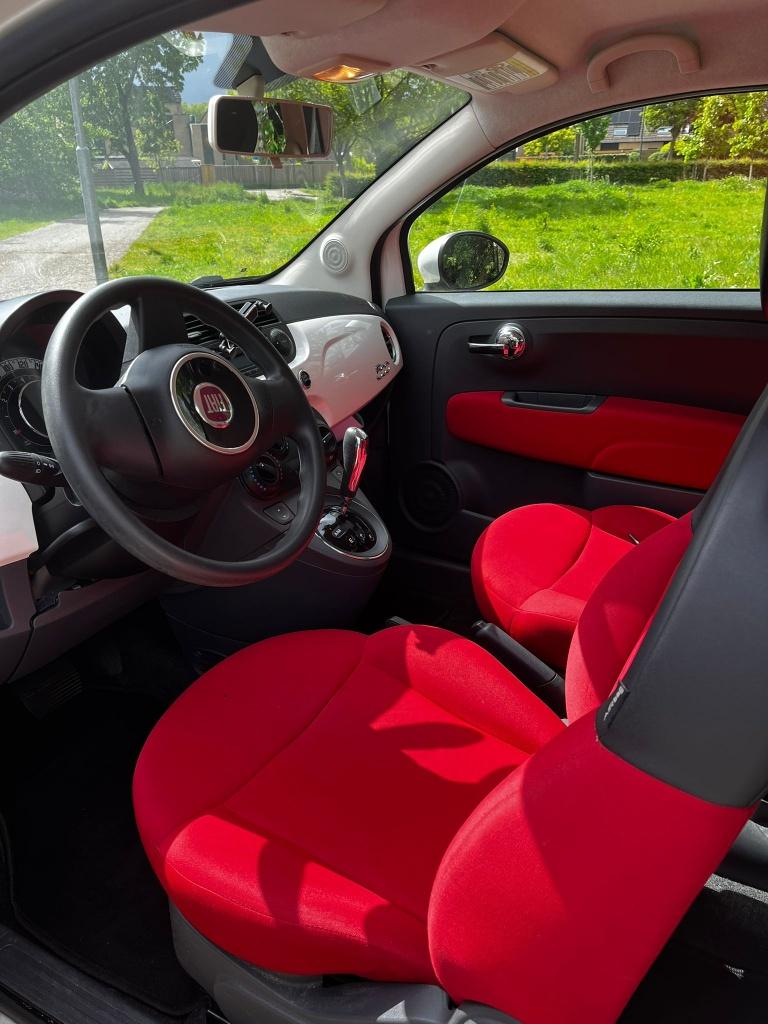 Fiat 500 1.2 AUT 2010 Wit, Auto's, Stof, 1242 cc, 4 cilinders, Wit