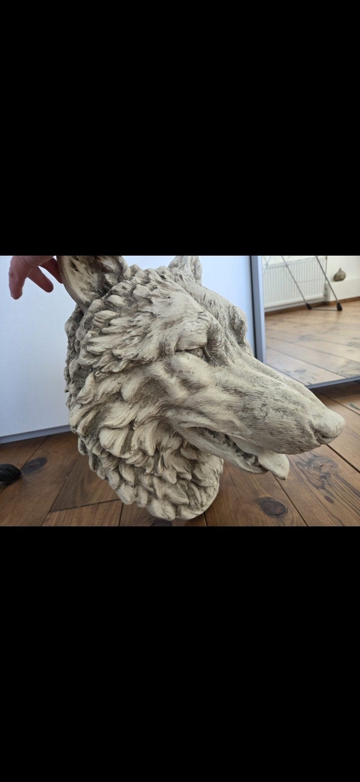 Gedetailleerde Wolf Buste - Steen of Keramiek, Ophalen, Buste, 20 - 50 cm, Steen of Keramiek