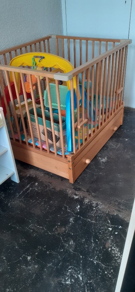 2 Kinder Boxen en Camping Bed, Ophalen, Gebruikt, In hoogte verstelbaar